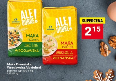Mąka pszenna Wrocławska Ale dobre! typ 500 1 kg promocja w LEWIATAN