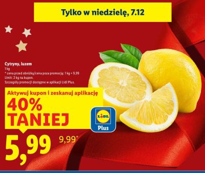 Cytryny luzem promocja w Lidl