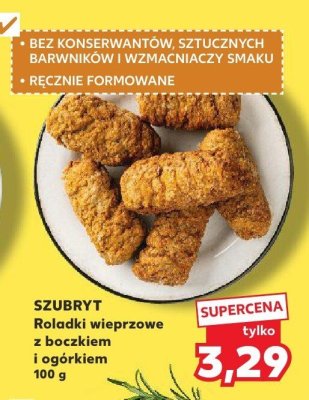 Roladki wieprzowe z boczkiem i ogórkiem Szubryt promocja w Kaufland