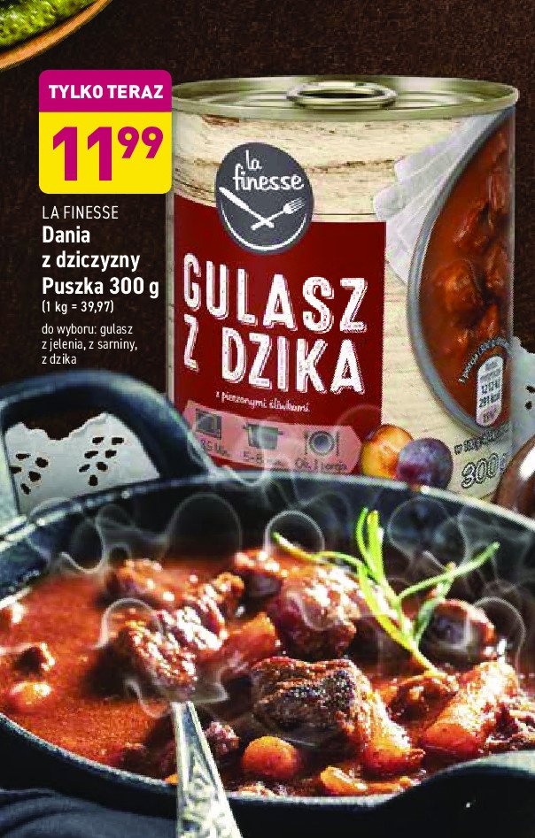 Gulasz z sarniny w sosie kurkowym La finesse promocja
