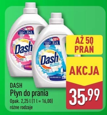 Płyn do prania DASH różne rodzaje promocja w Aldi