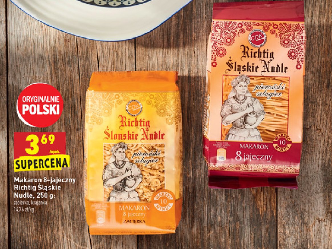 Makaron 8-jajeczny zacierka Richtig śląskie nudle promocja