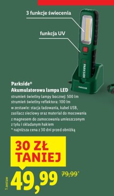 Parkside Akumulatorowa lampa LED promocja w Lidl