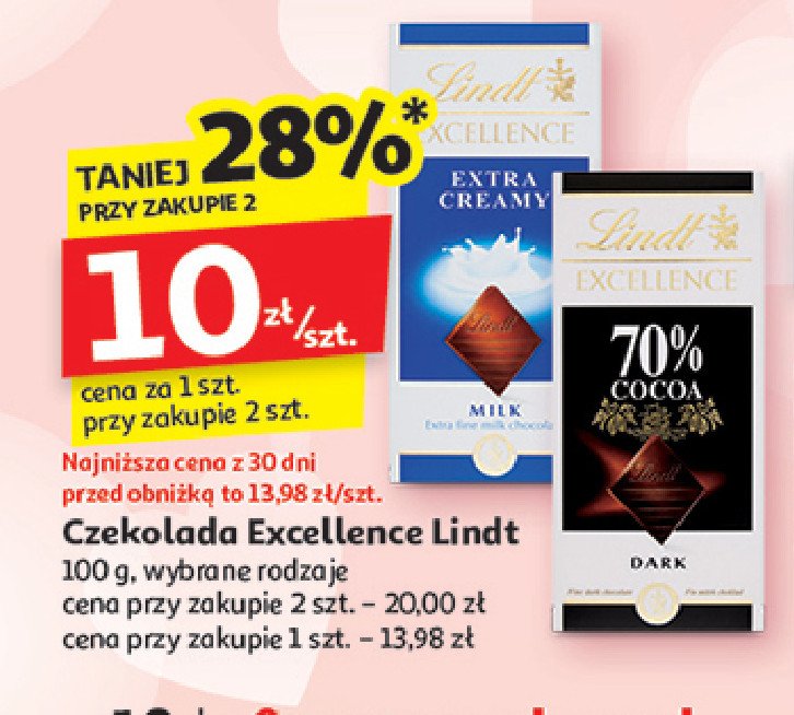 Czekolada extra creamy Lindt excellence promocja