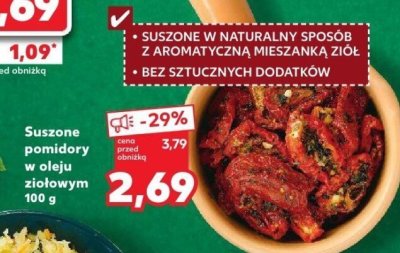 Suszone pomidory w oleju ziołowym 100 g promocja w Kaufland