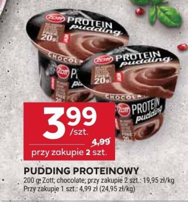 Pudding proteinowy Zott różne rodzaje promocja w Stokrotka