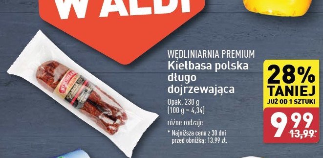 Kiełbasa polska długodojrzewająca z pieprzem Wędliniarnia premium promocja