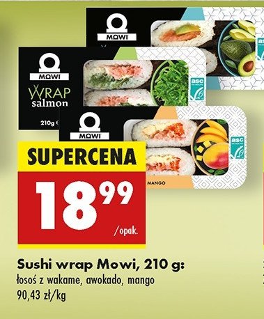 Wrapy z 艂ososiem wakame Mowi promocja
