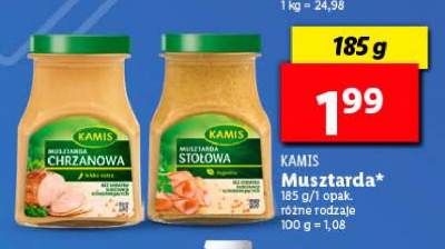 Musztarda sto艂owa 艂agodna Kamis promocja