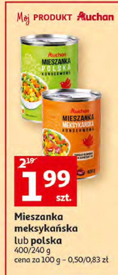 Mieszanka meksykańska Auchan różnorodne (logo czerwone) promocja