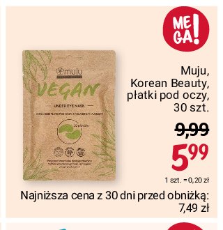 P艂atki pod oczy z kolagenem i aloesem MUJU promocja