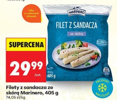 Filety z sandacza ze skórą 405 g promocja w Biedronka