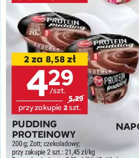 Pudding czekoladowy Zott protein promocja