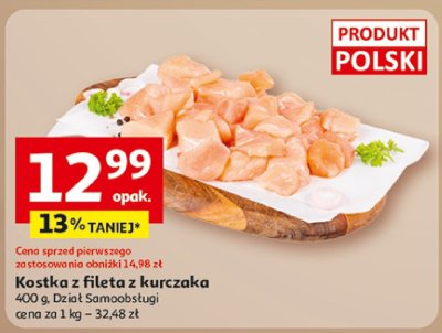 Kostka z fileta z kurczaka Dział Samoobsługi promocja w Auchan