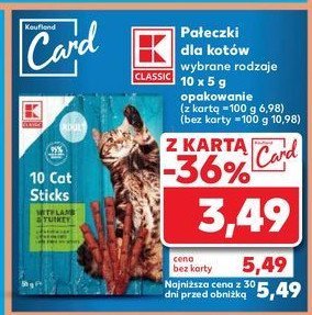 Pałeczki dla kota jagnięcina i indyk K-classic promocja