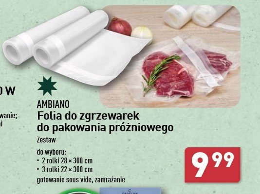 Folie do zgrzewarek prożniowych 28 x 300 cm promocja w Aldi