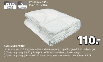 Kołdra GLOPTIND promocja w Jysk