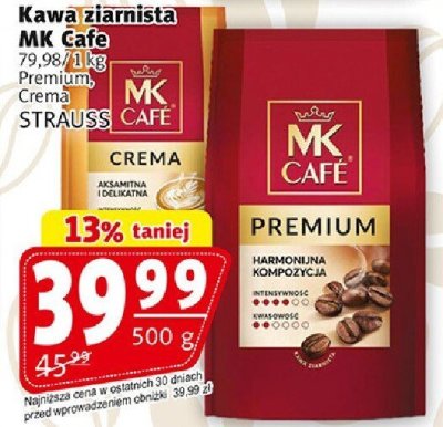Kawa ziarnista MK Cafe promocja w Prim Market