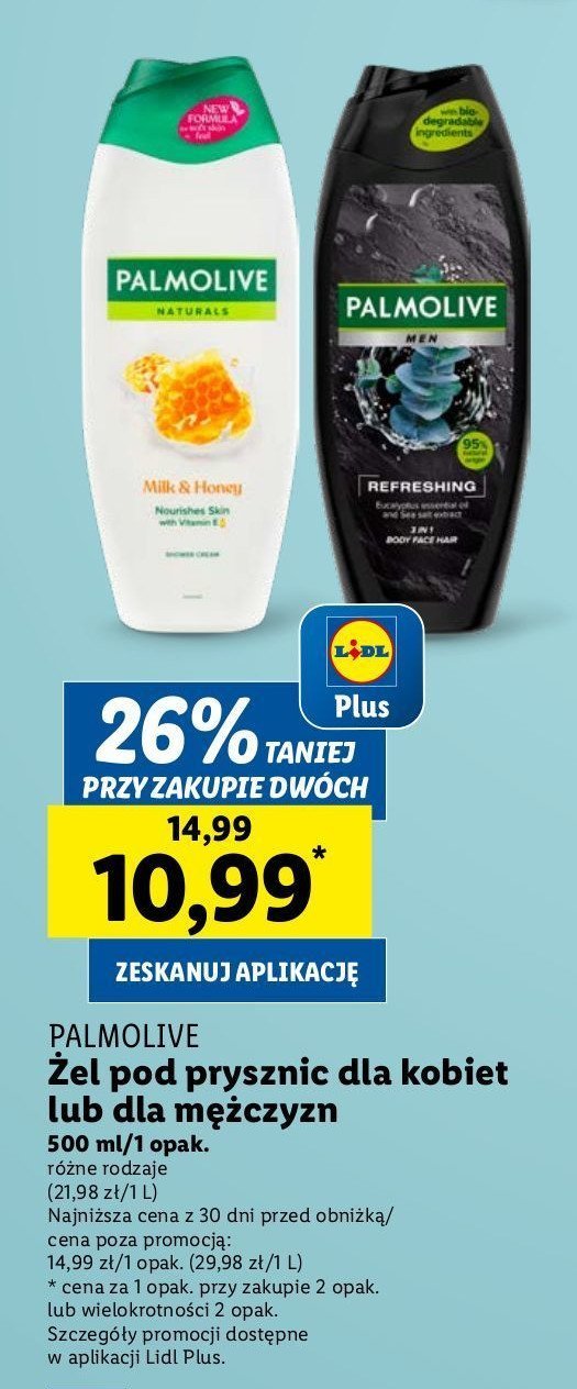 Żel pod prysznic mleko i miód Palmolive naturals promocja