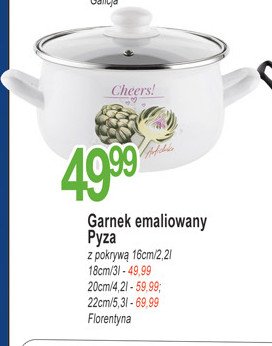 Garnek emaliowany pyza 20 cm Florentyna promocja
