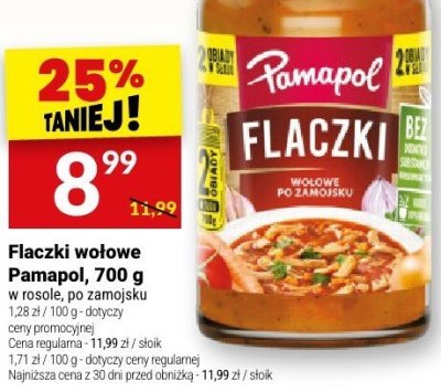 Flaczki wołowe Pamapol promocja w Twój Market