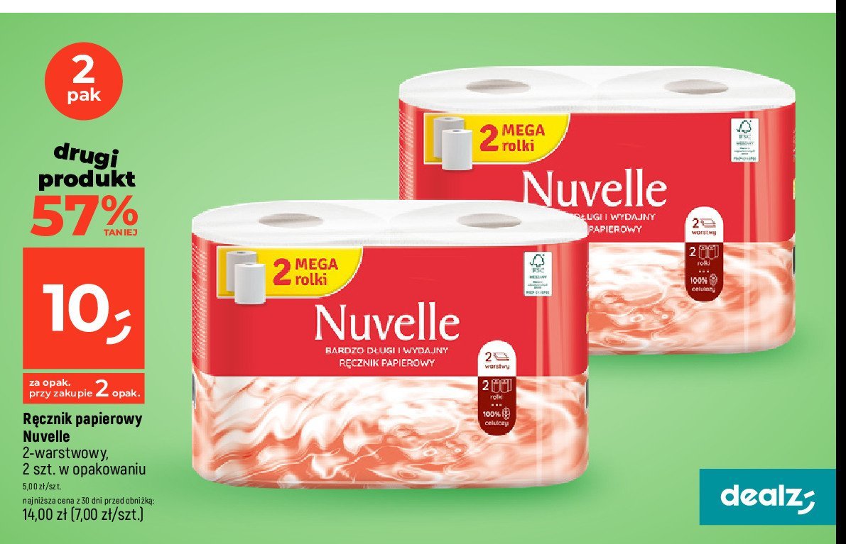 Ręczniki papierowe długie i wydajne Nuvelle promocja