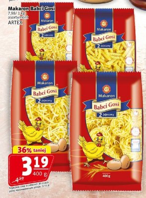 Makaron Babci Gosi asortyment ARTEX promocja w Prim Market