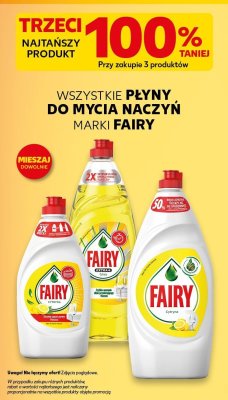 Płyn do mycia naczyń Fairy różne rodzaje trzeci -100% taniej promocja w Kaufland