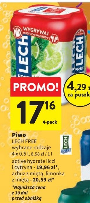 Piwo Lech free promocja w Intermarche