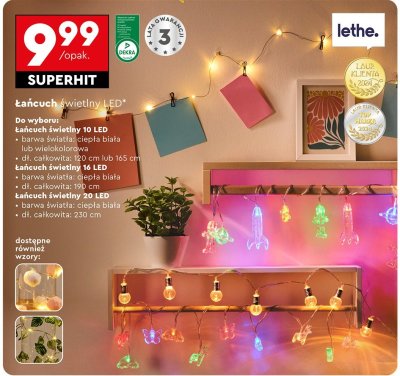 艁a艅cuch 艣wietlny 10 led 165 cm promocja w Biedronka