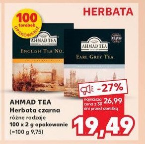 Herbata ekspresowa z zawieszką Ahmad tea london earl grey promocja