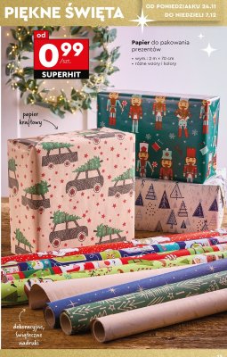 Papier do pakowania prezentów promocja w Biedronka