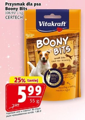 Przysmak dla psa Boony Bits Vitakraft promocja w Prim Market