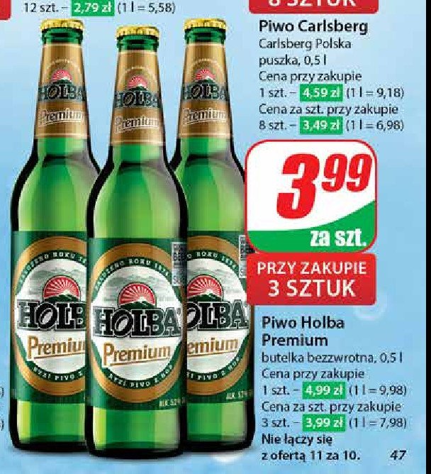 Piwo Holba premium promocja w Dino