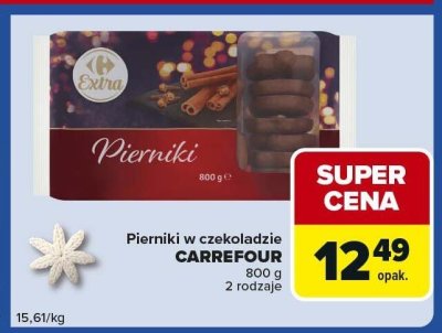 Pierniki w czekoladzie CARREFOUR 800 g 2 rodzaje promocja w Carrefour Express