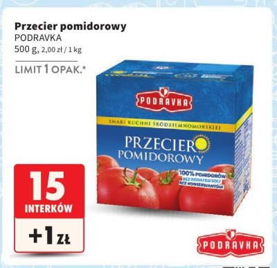 Przecier pomidorowy PODRAVKA promocja w Intermarche