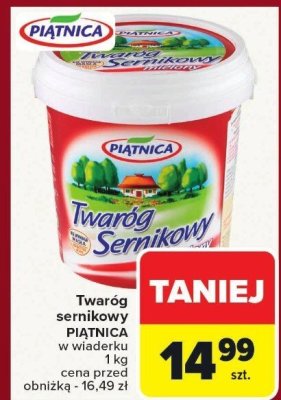 Twaróg sernikowy Piątnica promocja w Carrefour Market