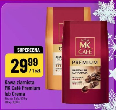 Kawa ziarnista MK Cafe Premium lub Crema promocja w POLOmarket