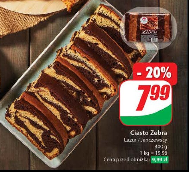 Ciasto zebra Lazur promocja