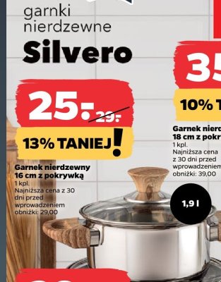 Garnek nierdzewny Silvero 16 cm z pokrywką Florina promocja
