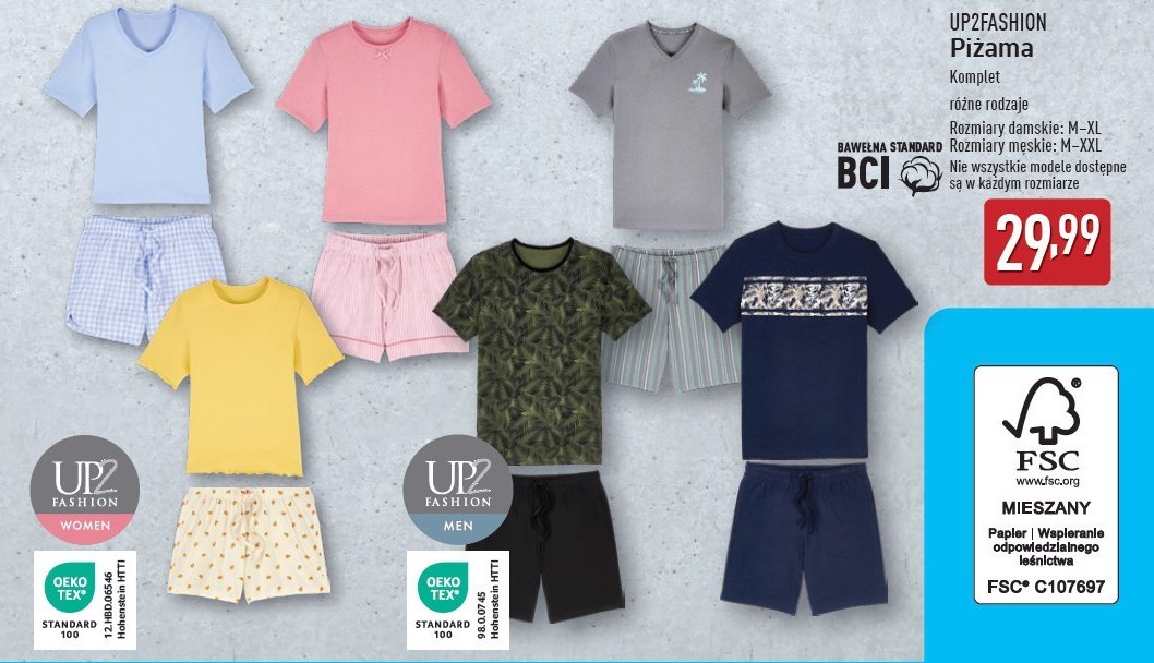 Piżama męska m-xl Up2fashion promocja