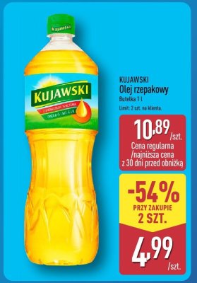 Olej rzepakowy Kujawski promocja w Aldi