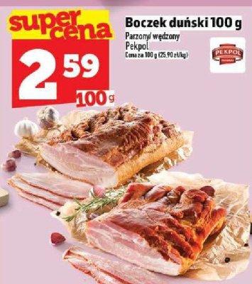 Boczek duński parzony/ wędzony Pekpol promocja w TOPAZ