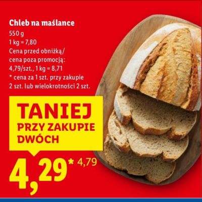 Chleb na maślance promocja w Lidl