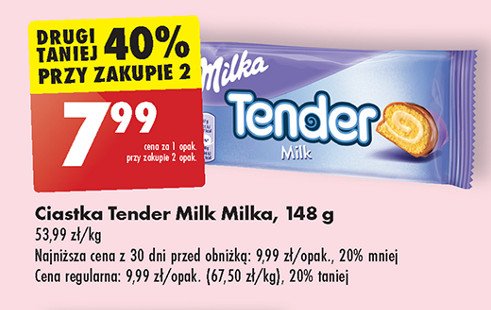 Ciastka Milka tender milk promocja