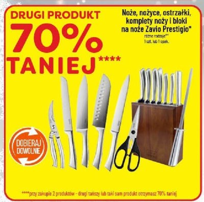 Noże, nożyce, ostrzałki, komplety noży i bloki na noże Zavio Presito różne rodzaje promocja w POLOmarket