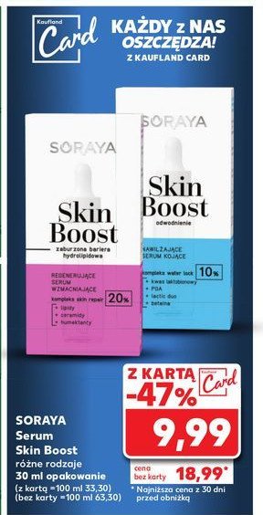 Nawilżajace serum kojące Soraya skin boost promocja w Kaufland