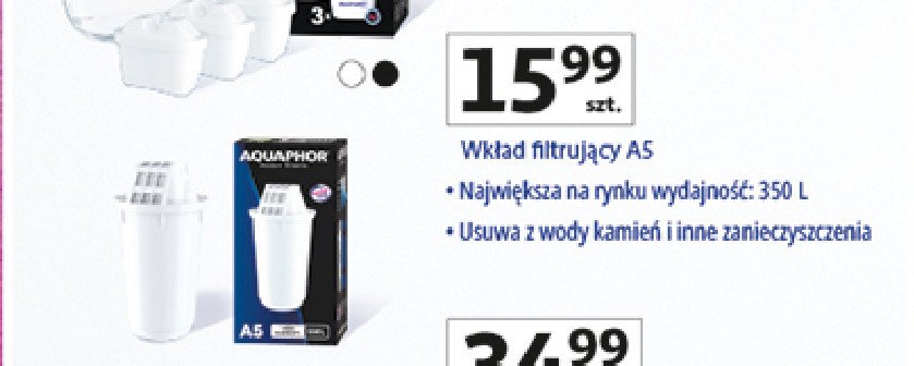 Wkład filtrujący a5 mg+ Aquaphor promocja w Auchan
