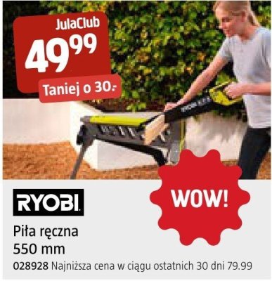 Piła ręczna 550 mm Ryobi promocja w Jula