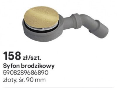 Syfon brodzikowy złoty 90mm promocja w Castorama